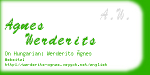 agnes werderits business card